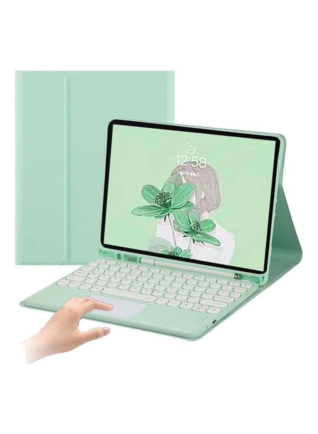 Keyboard Case Compatible with iPad Air 13 Inch 2024 (Model Number: A2903, A2904) -Touchpad Detachable Keyboard with Pencil Holder -Slim Leather Folio Smart Cover