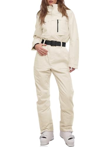 Yousify Womens Ski Suit One Piece Snow Suit Winter Waterproof Outdoor Sports Snowsuit Jumpsuit Snowboard Jacket