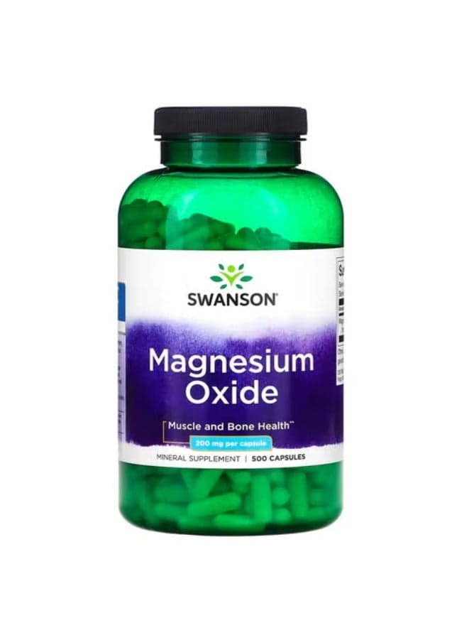 Magnesium Oxide 400 mg 500 Capsules (200 mg per Capsule
