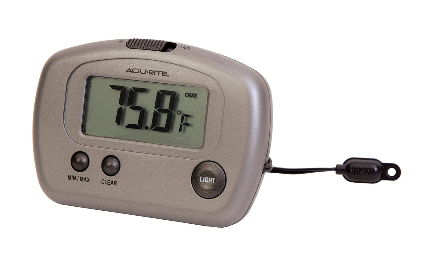 AcuRite 00888A3 IndoorOutdoor Digital ThermometerSilverSmall