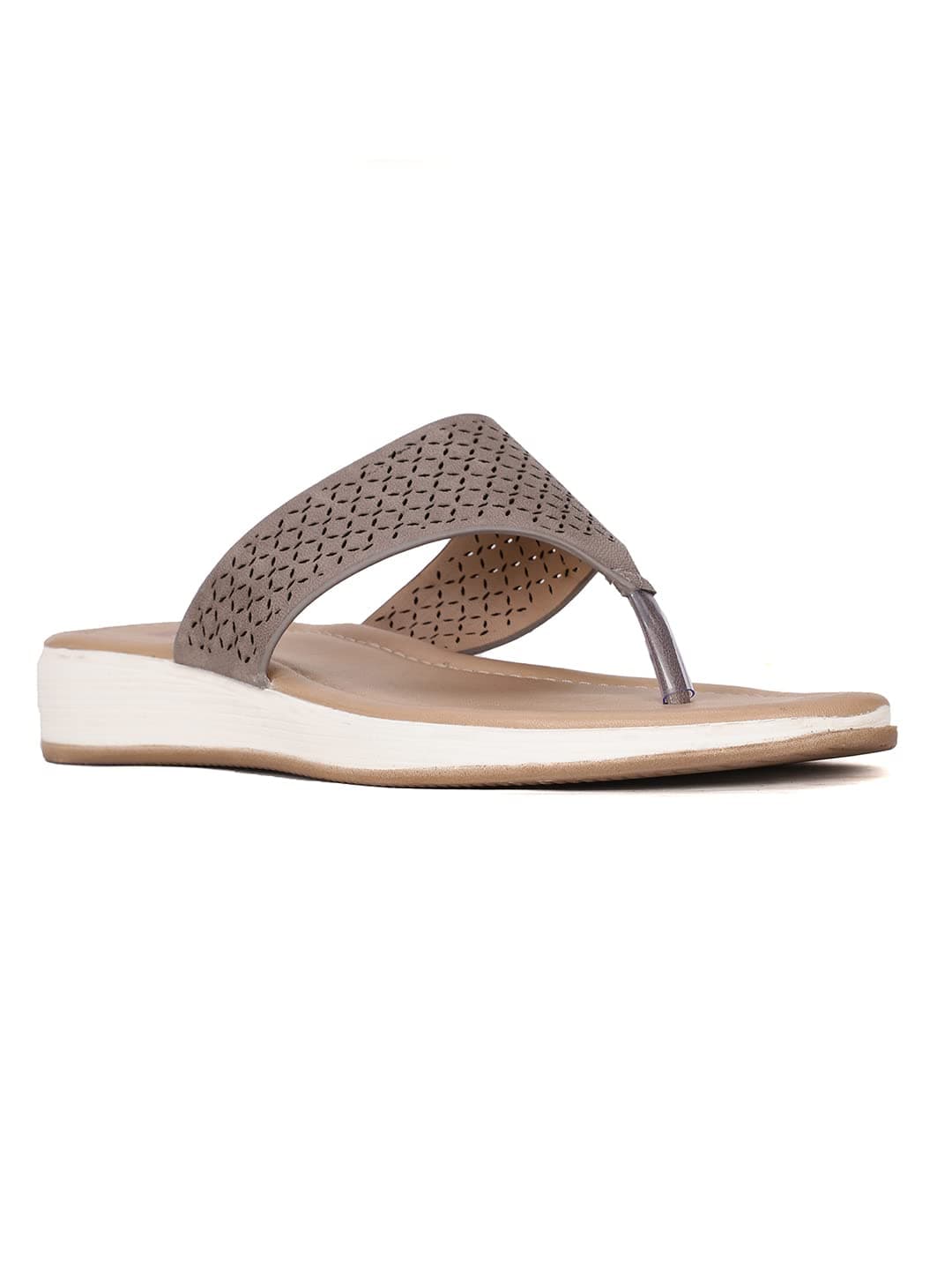 Bata Women's ZOFIA THONG Fashion Slipper's GREY - 3 UK (5712914)