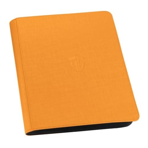 TCGUARD Toploader BinderHolds 216 Toploaders9 Pocket Top Loader Binder with Sleeves for 3x4 Rigid Toploaders Hard CasesTop loader Binders for TCG MTG Card Binder Trading Cards BinderOrange