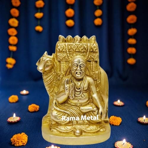 RAMA METAL RAGHAVENDRA Swamy Brass Idol