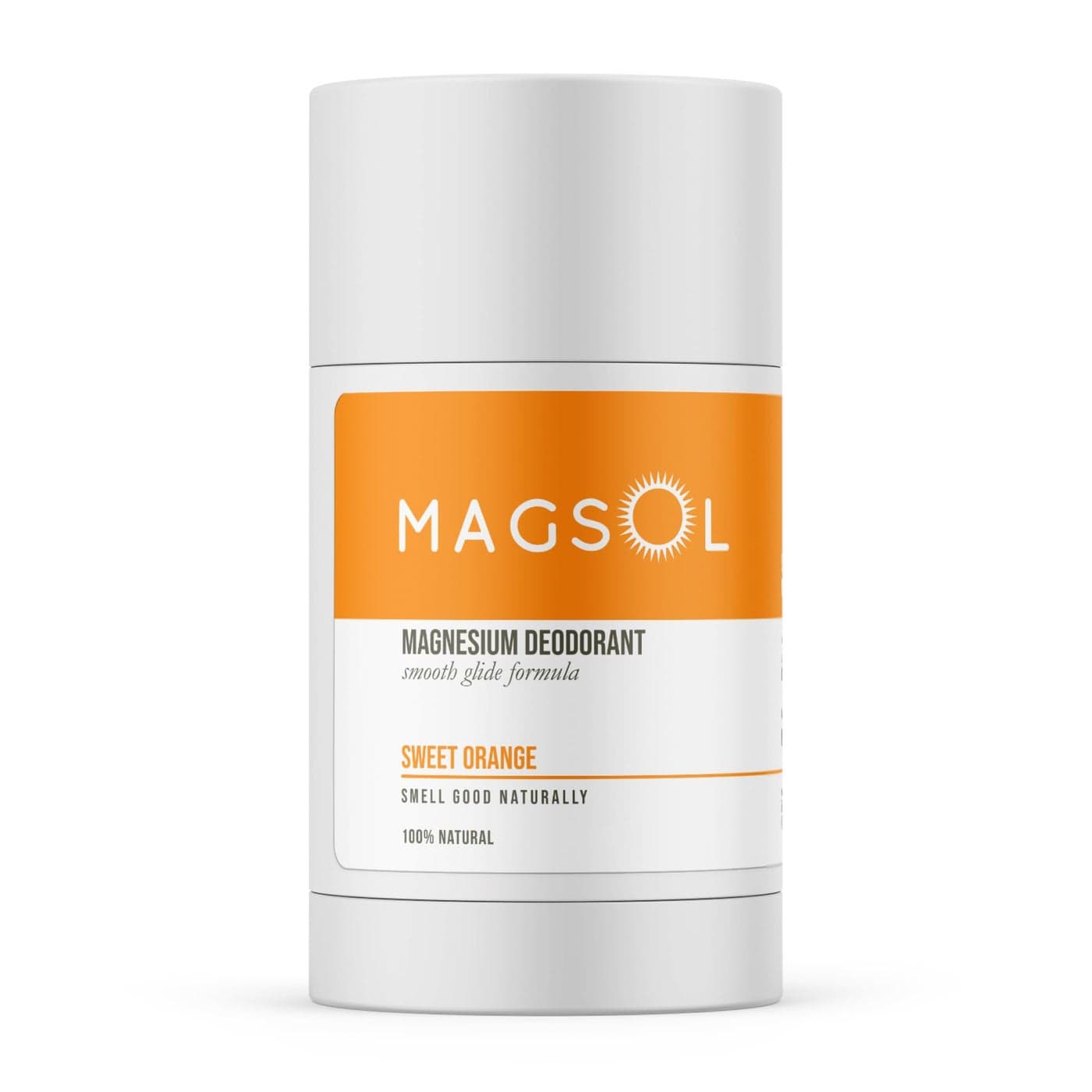 MAGSOL Natural Deodorant for Men Women Aluminum Free Deodorant Gentle on Skin with Sweet Almond Oil Beeswax Baking Soda Free Paraben Pthalate Free Sweet Orange