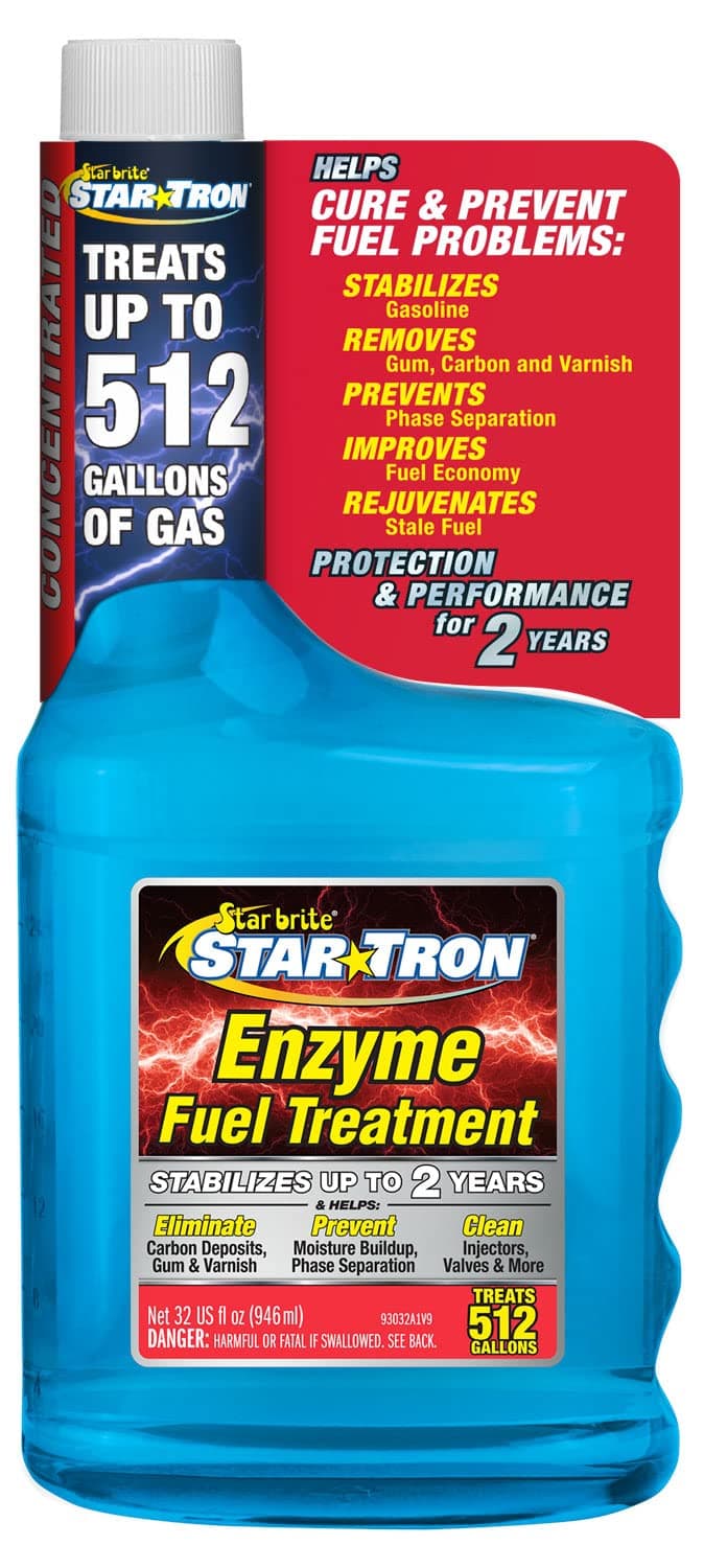 STAR BRITE Star Tron Enzyme Fuel Treatment Concentrated Gasoline Formula 1 oz Treats 16 Gallons 32 OZ 093032