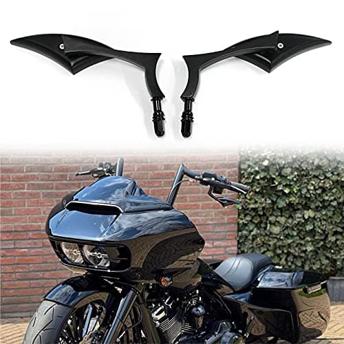 Black Motorcycle Sportster Mirrors for Harley Road King Street Electra Glide Road Glide Dyna Softail Rearview 19822018 2019 2020
