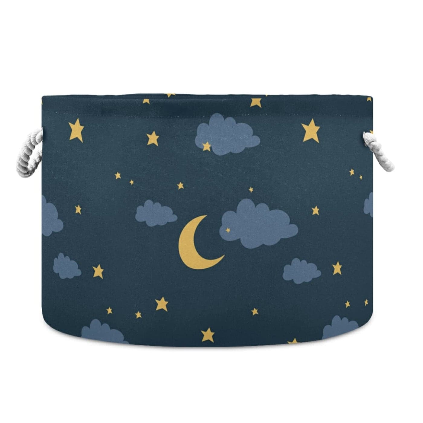 ALAZA Night Sky with Moon Stars and Cloud Storage Basket Gift Baskets Large Collapsible Laundry Hamper with Handle 20x20x14 in B06D20005