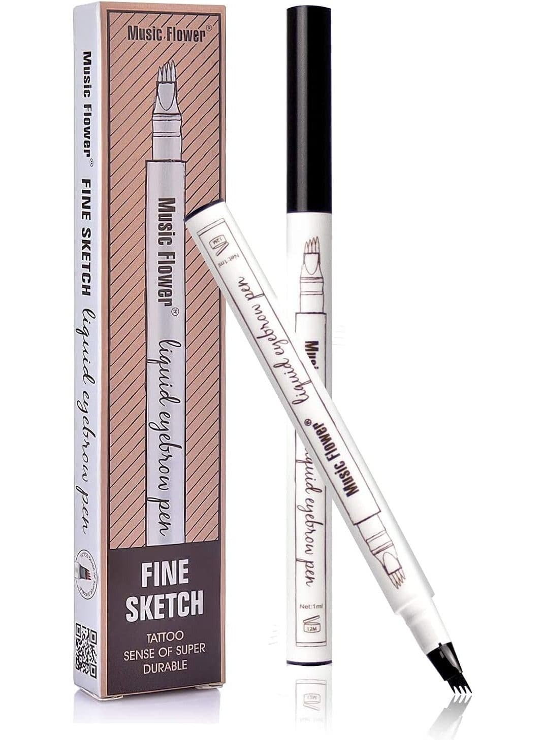 Liquid Eyebrow Pen Tattoo 4 tips Fine Sketch Microblade pen for eyebrows Waterproof Long lasting Natural Brows Looking
