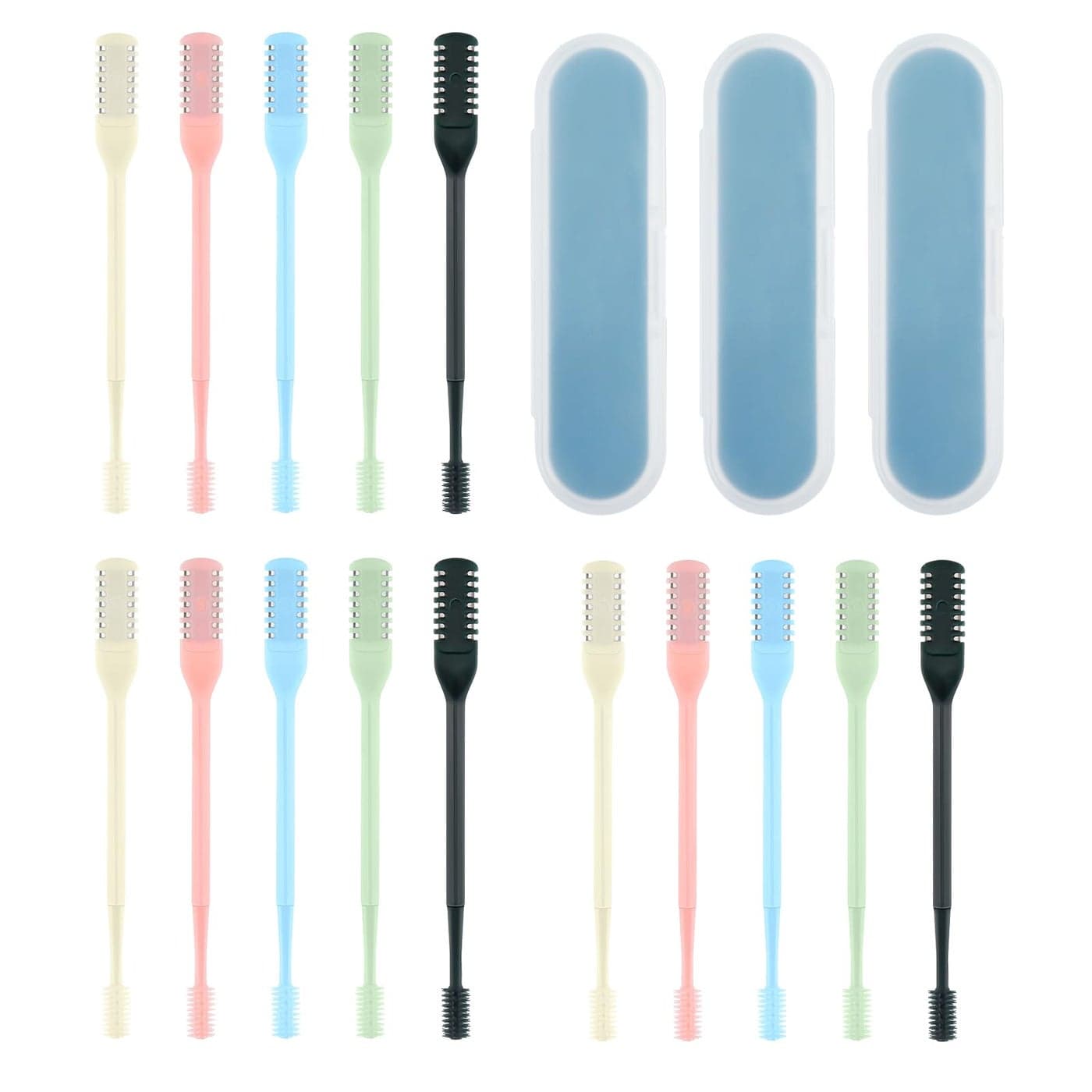 oruola 15Pcs Manual Nose Hair TrimmerNasal Hair Cutter2in1 Nasal Hair Cutter Manual with Cleaning BrushUpgrade Manual Nasal Hair Cutter360 Rotating Nose Hair Trimmer for Women Men5 Colors