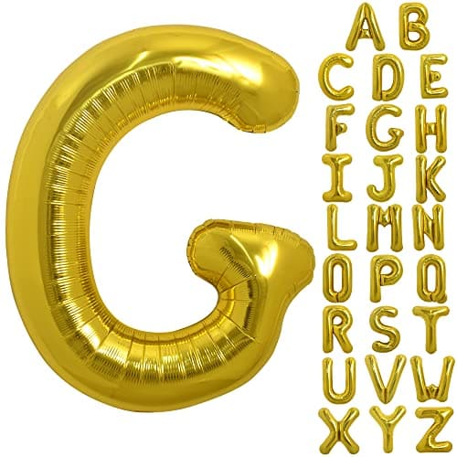 TONIFUL 40 Inch Large Gold Letter G Balloons Foil Mylar Big Balloons for 2026 New Year Eve Graduation Wedding Baby Shower Birthday Party Anniversary Supplies Decorations