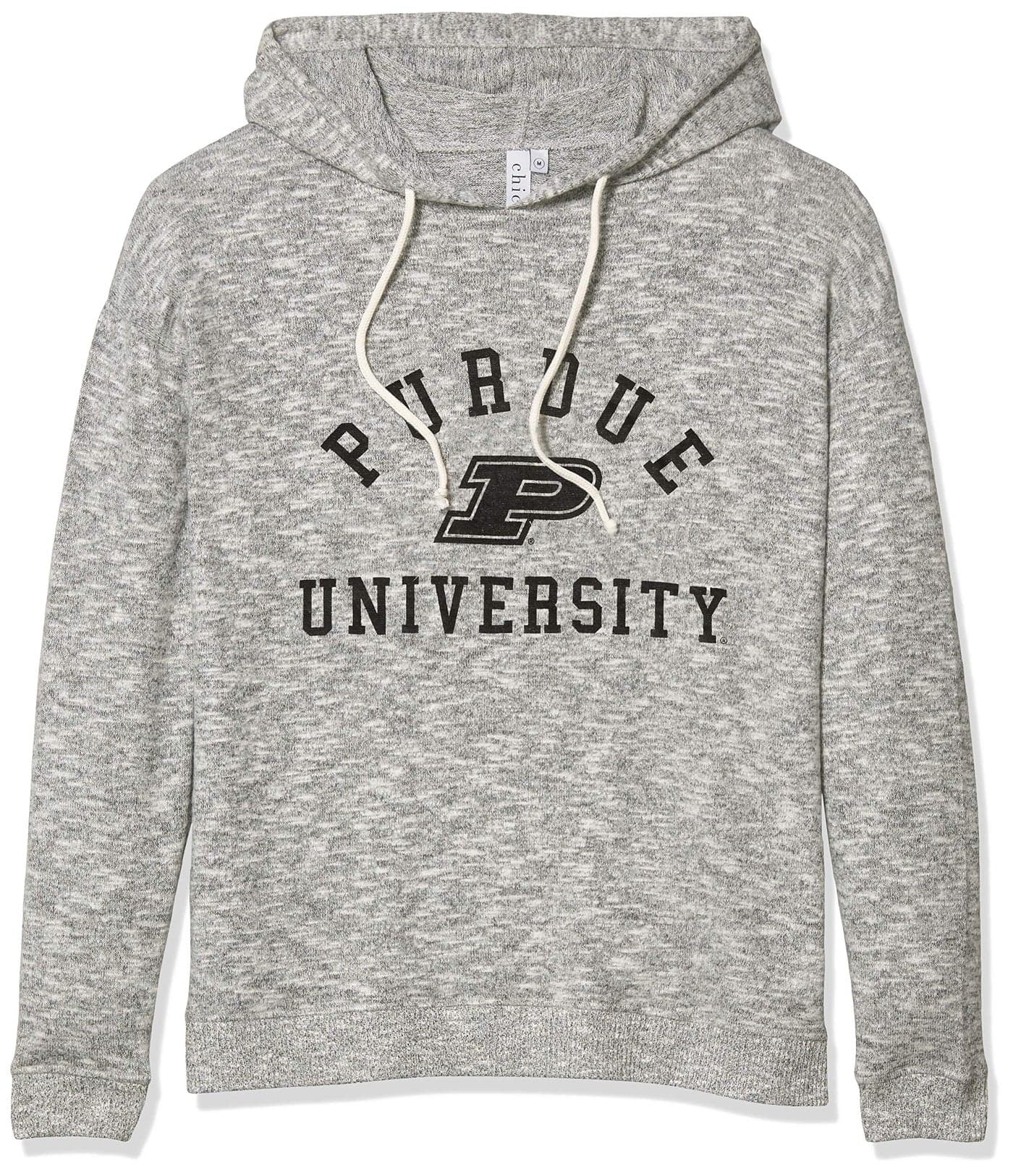 Chickad Purdue Boilermakers Womens Cozy Fleece Hoodie Heather Grey Medium