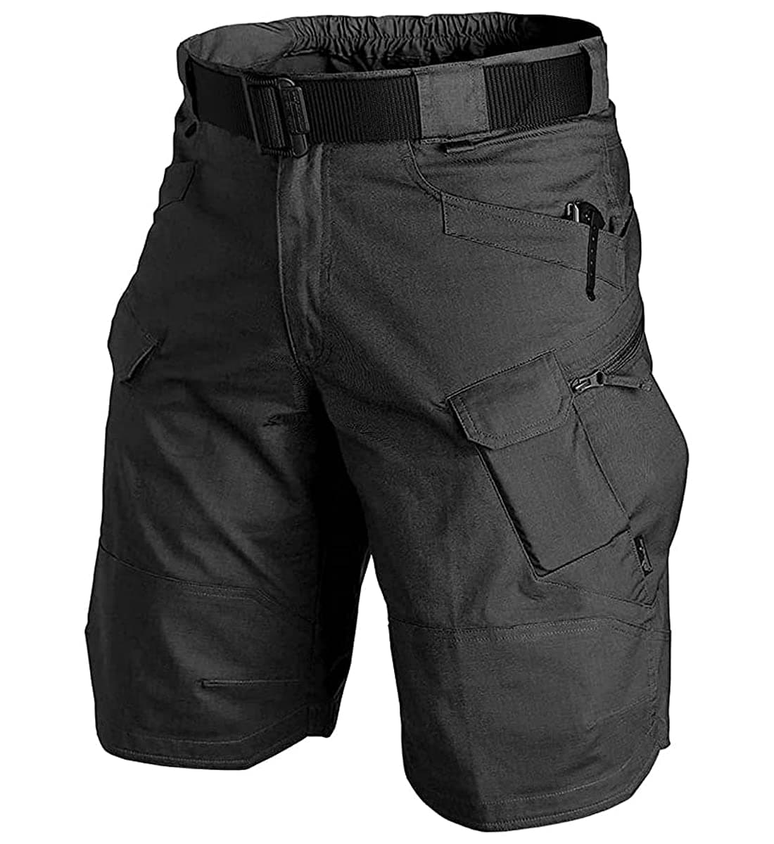 AUTIWITUA Men's Waterproof Tactical Shorts Outdoor Lightweight Quick Dry Breathable Hiking Fishing Cargo Shorts Black