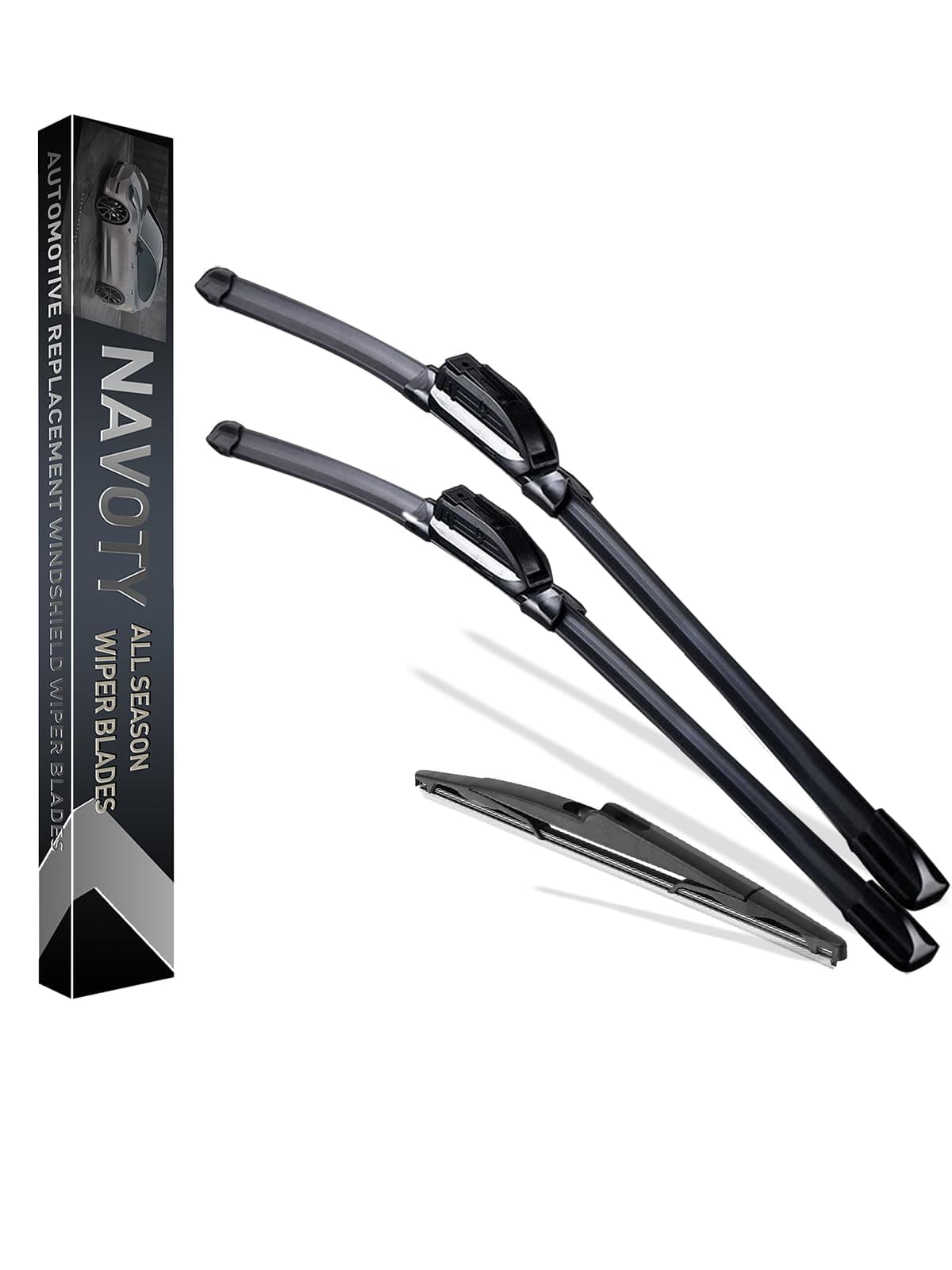 3 Wipers Factory Replacement for Ford Edge 2007-2014 Original Equipment Windshield Wiper Blades Set 26"+20"+14" (Set of 3) U/J HOOK