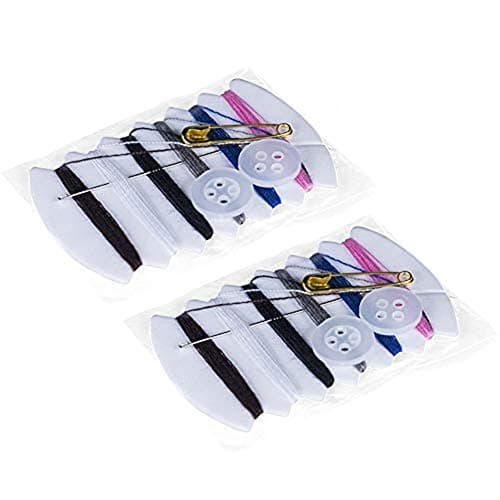 Onwon 50 Sets Travel Sewing Kits with Needles, Threads, Button, Pin - 6 Colors Thread Repair Kit for Hotel Amenities Necessities