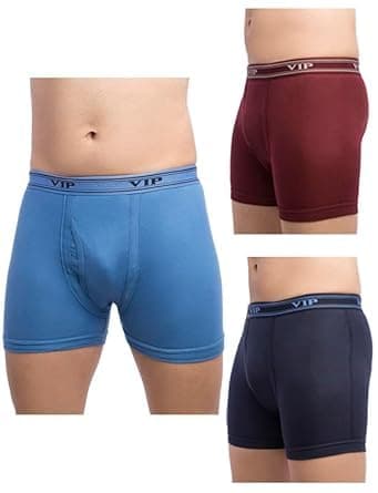 VIP Mens Ultima Cotton Trunk Pack of 3 (Color May Vary) (105 CM) Assorted