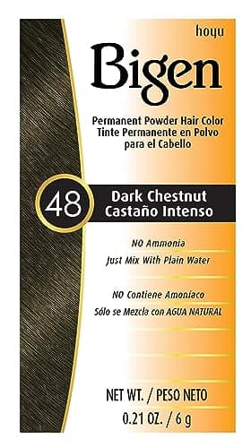 Bigen Powder Hair Color 48 Dark Chestnut 021oz 6 Pack