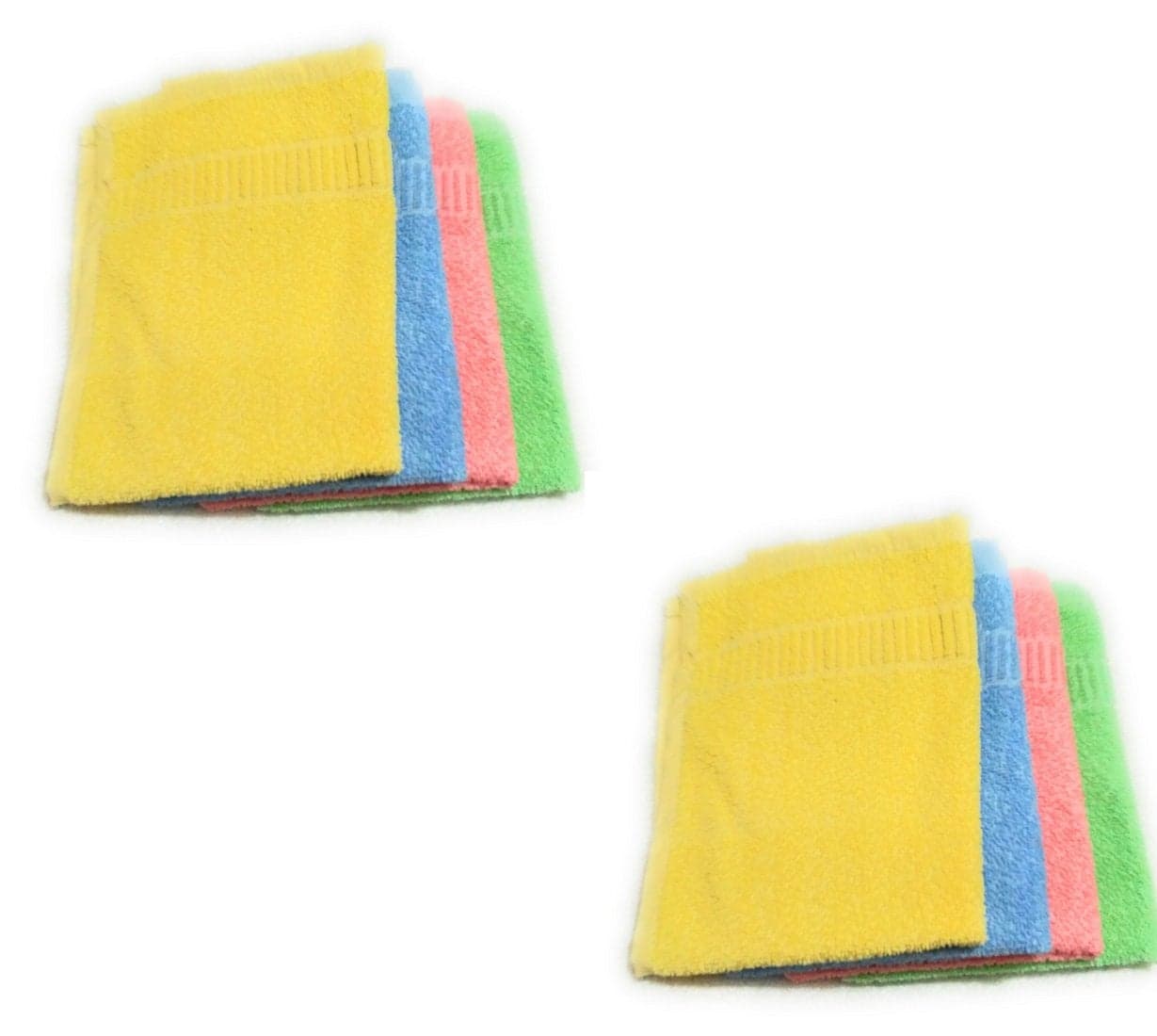 Cotton Colors Plain Design Hand Towels (Medium, Multicolor, Pack of 8)_D127