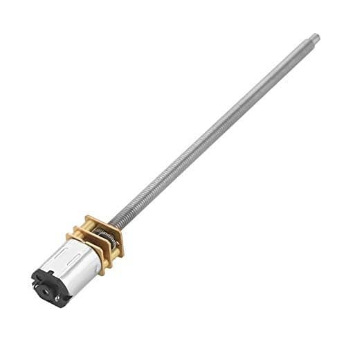 N20 Metal Speed Reduction Motor Screw Actuator Gear Motor with Long Output Shaft M4 x 100mm (12V 600RPM)