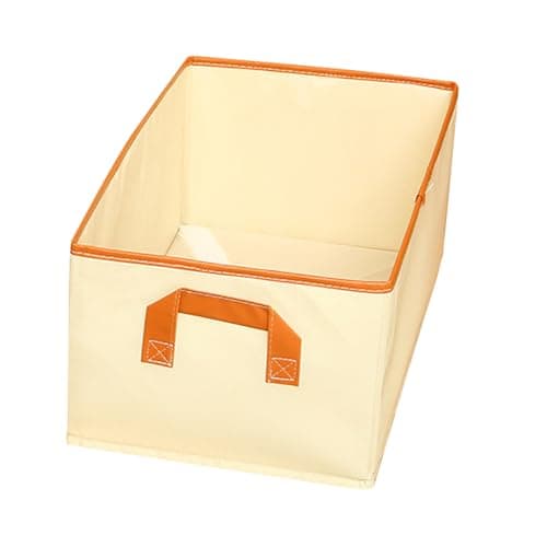 House of Quirk Store Wardrobe Organizer For Clothes With Metal Fram Foldable Storage Box, Clothing Storage Boxes For Pants, Shirt, Sweaters (Beige/Brown)