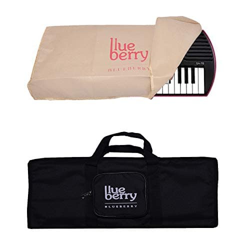 Blueberry KB-20 Padded Gig Cover Keyboard Bag & Dust Cover Compatible with Casio SA-78, SA-77, SA-76, SA-80, SA-81 Keyboard Models (Black)