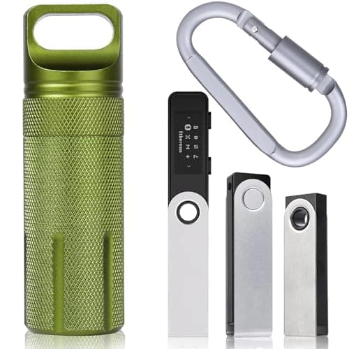 Aenllosi for Ledger Nano X S S Plus BTC Bitcoin Crypto Hardware Wallet Aluminum Alloy Case (Emerald Green)