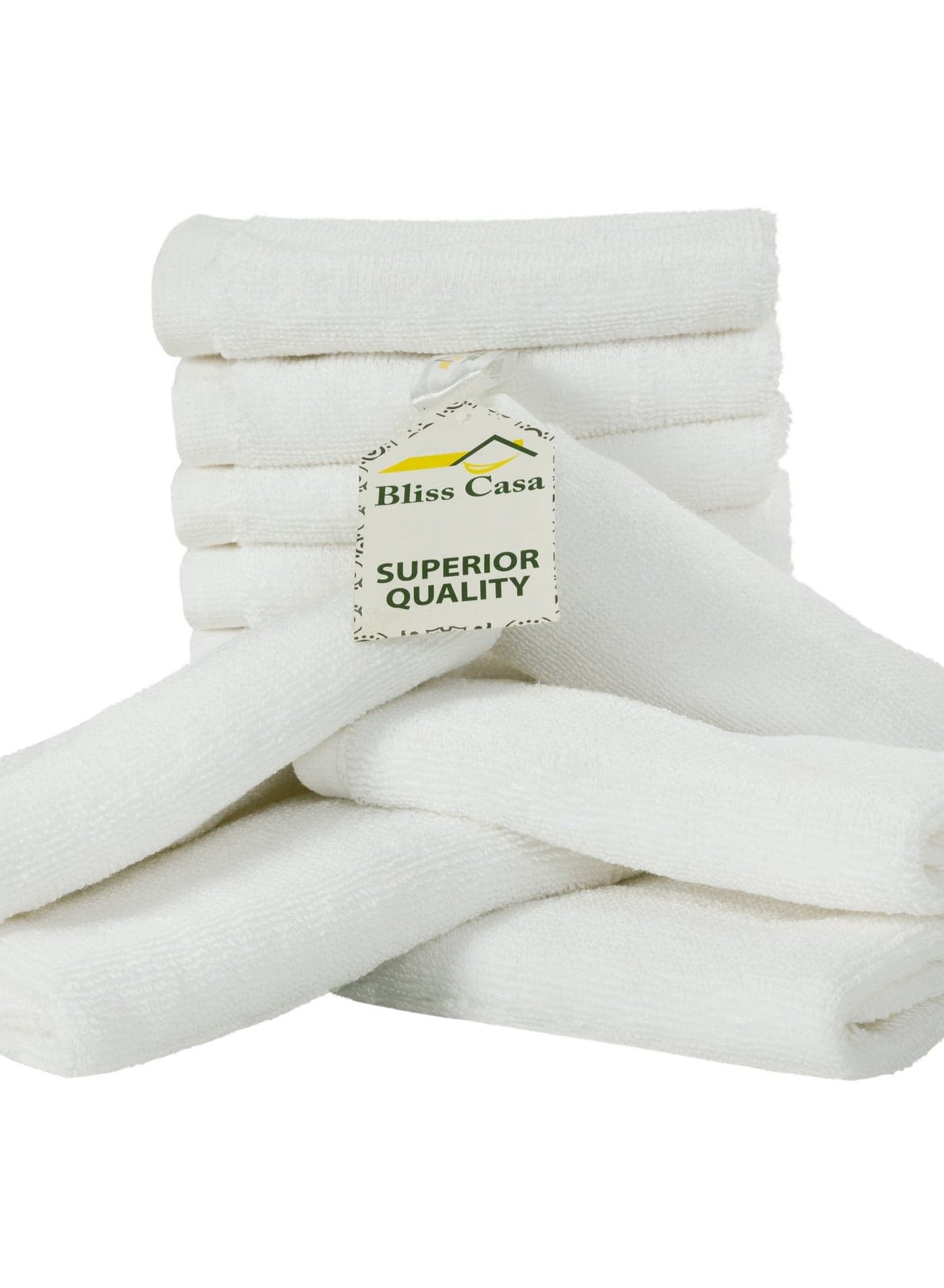 Bliss Casa 100% Combed Cotton Washcloths (12 Pack, 30 x 30 CM) - 500 GSM Washcloth, Face towel Set Highly Absorbent Quick Dry and Soft Towels