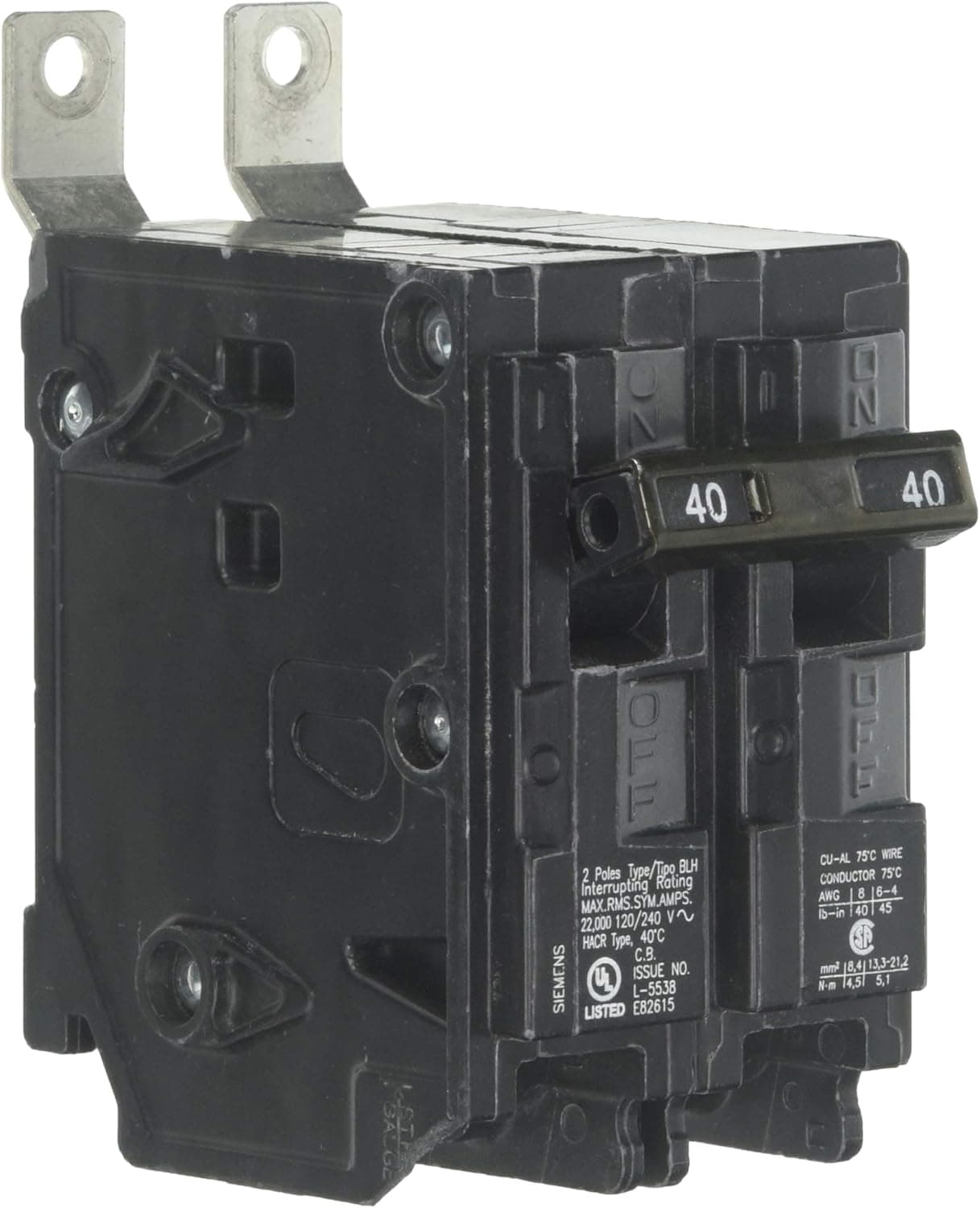 Siemens B240H 40Amp Double Pole 120240Volt 22KAIC Bolt in Breaker