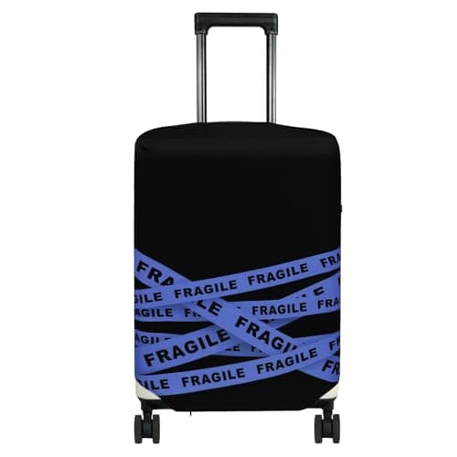 HYPER VENTURE Washable Luggage Cover - Fashion Suitcase Protector Fits 27-30 Inch Luggage (Fragile, L)