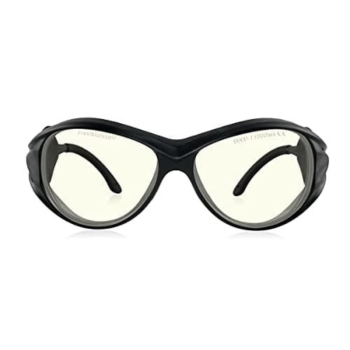 FreeMascot OD 6+ 9000nm-11000nm Wavelength CO2 Laser Safety Glasses for 10.6um CO2, 10600nm Laser Safety Goggles (Black) (Frame Style 2)
