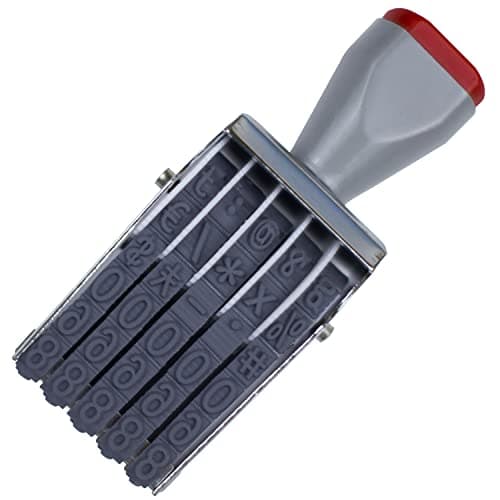 5 Digit Number Roller Stamps - SUUJI Changeable Number Stamp Egg Date Stamp Personalized Price Symbol Rolling Wheel Multi-Function DIY Rubber Scrapbooking Stationery Office Business Timer Stamps