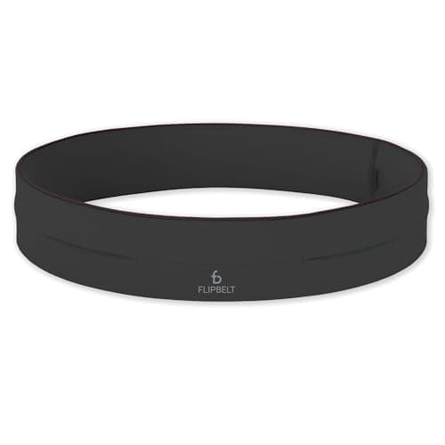 FlipBelt Classic Running Belt for Phone and Small Accessories, Exercise Waist Pouch for Women and Men, XS, Carbon