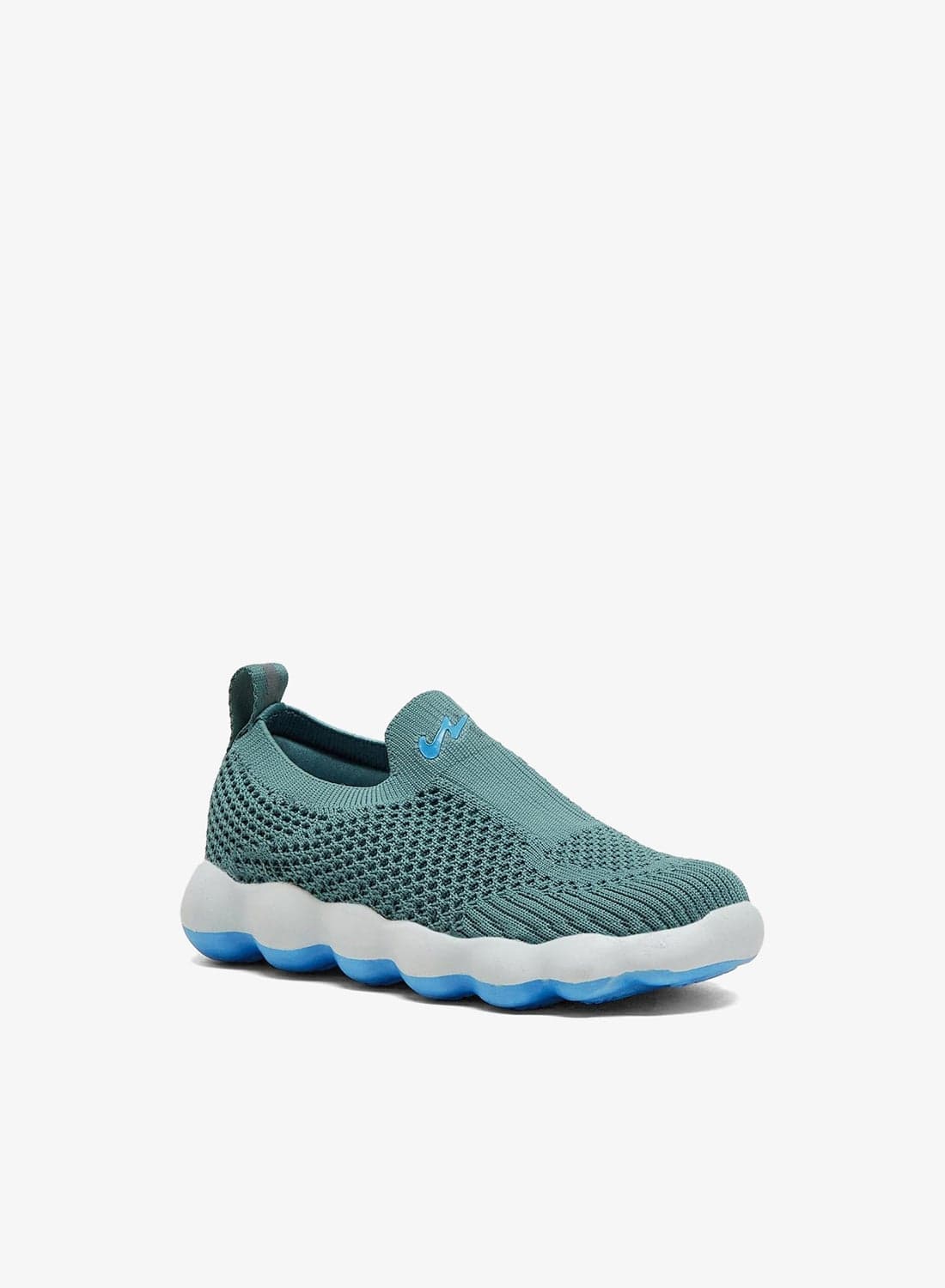 Campus Kids' Unisex Slip-On Sneakers – Lightweight, No-Lace, Flexible – Slate Green