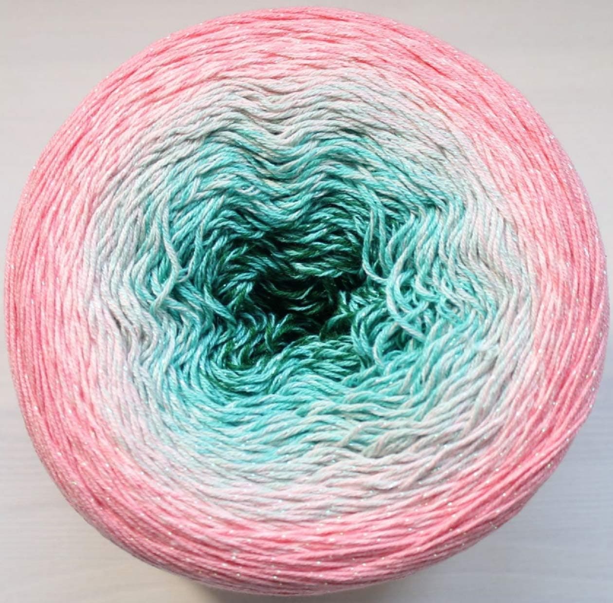 Yarn Art Flowers Moonlight Glitter Cotton Yarn Weight 917oz Length 1093 Yards Rainbow Crochet Metallic Lurex Handknit Shiny Silvery Cake Multicolor CottonRainbow Crochet 3292