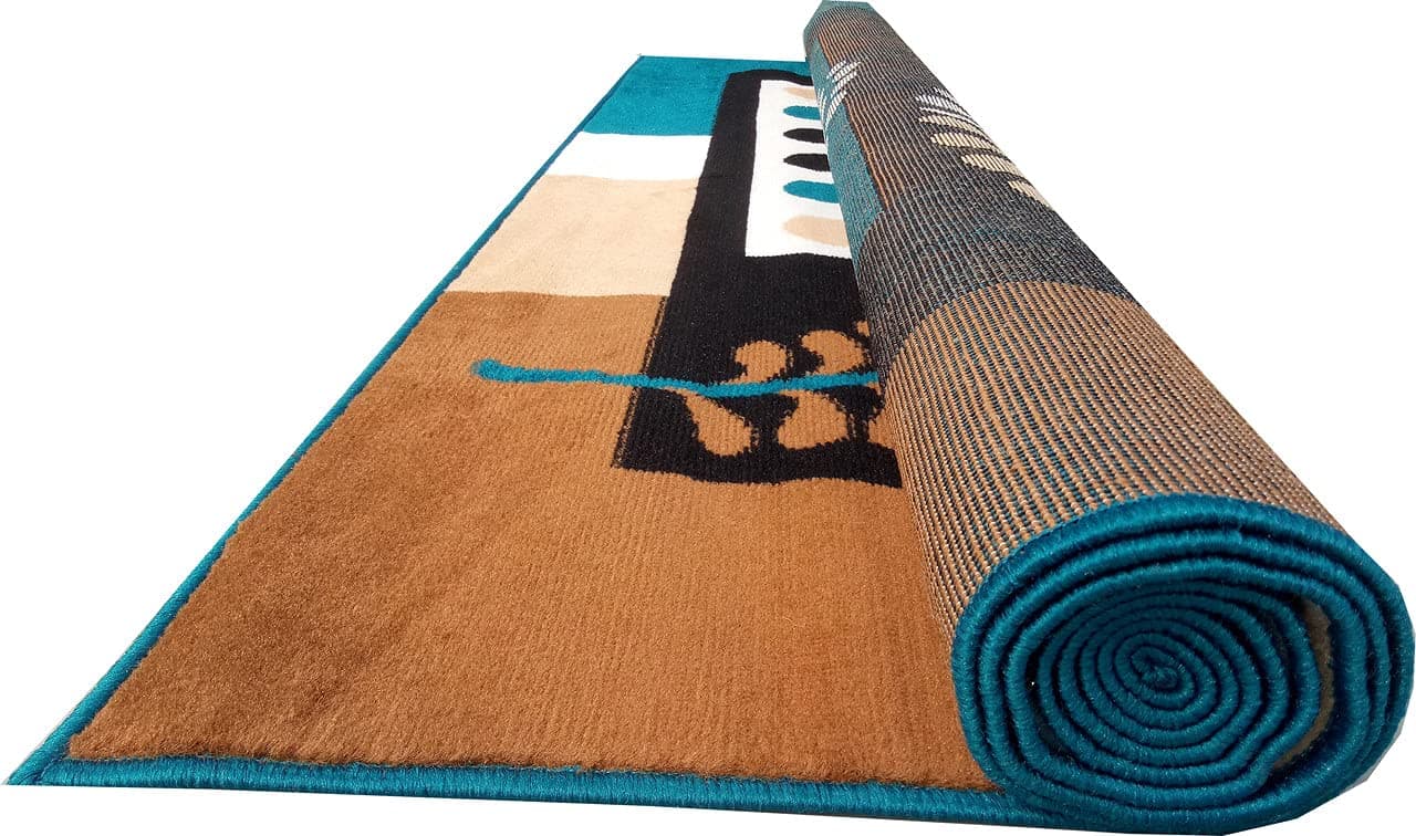 Sifa Carpet Super Softness Floral Design Rectangular Carpet For Living Room (Blue Color 2X6 Feet)