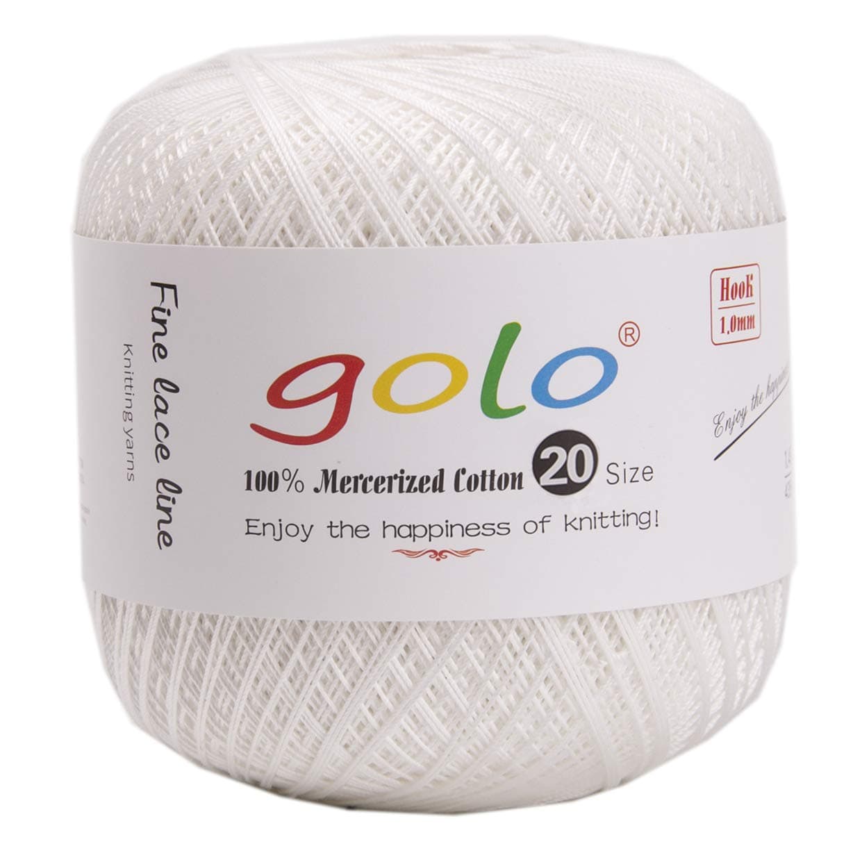 golo Crochet Thread Size 20 Milky Yarn 802 Crochet Yarn for Tatting 802