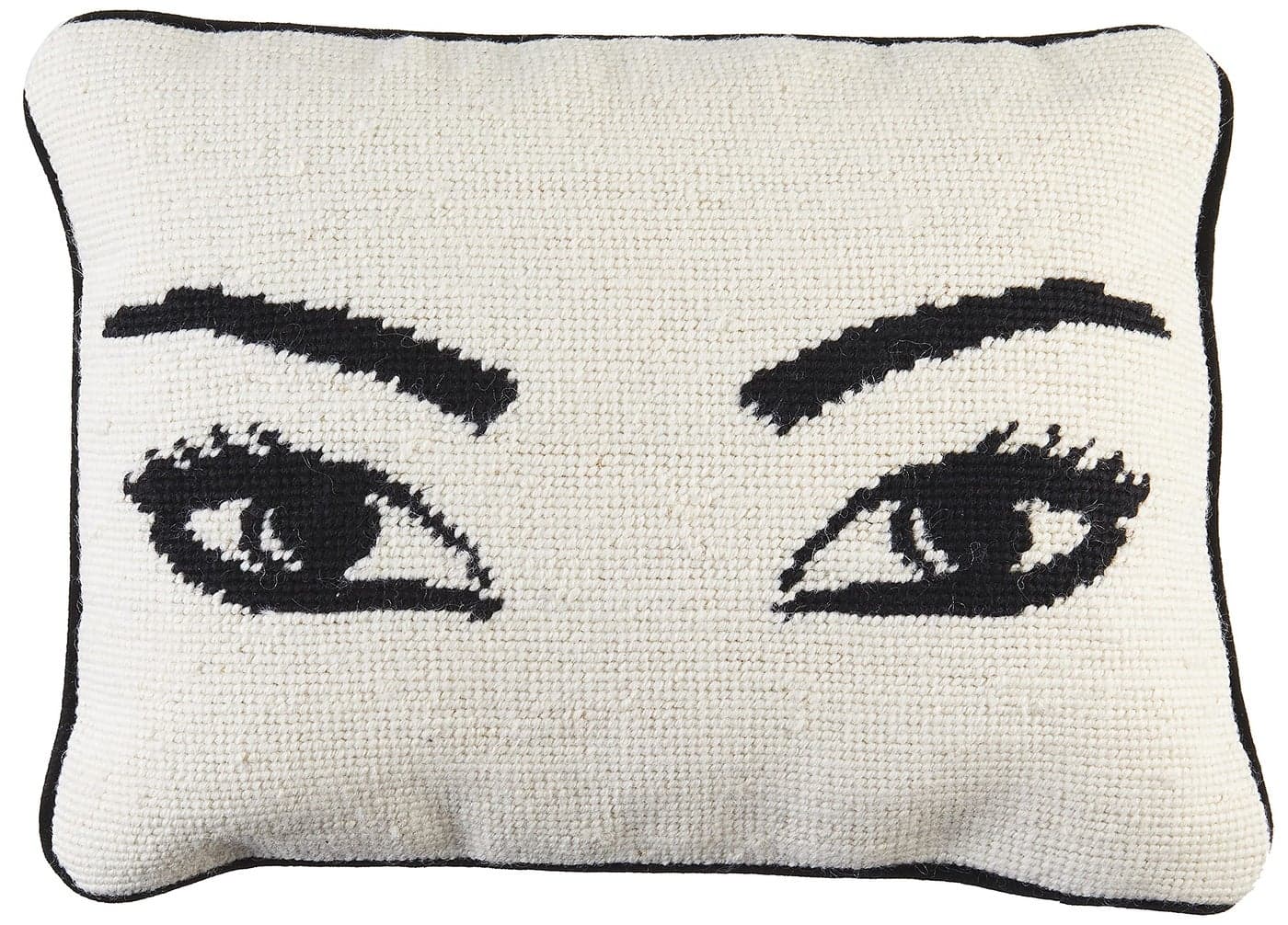 Jonathan Adler Eyes Needlepoint Throw Pillow 1 Count Pack of 1 Natural