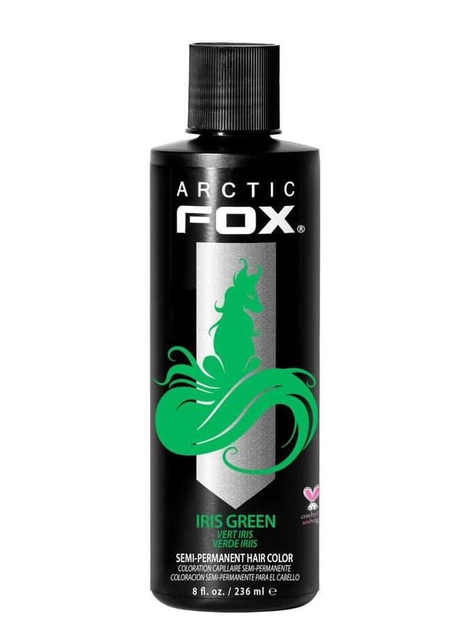 pure VEGAN SEMI PERMANENT HAIR COLOR DYE (8 OZ, IRIS GREEN)