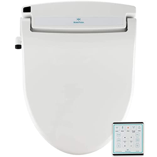 BidetMate 1000 Series Smart Toilet Seat with Heated Water, Wireless Remote, and Warm Air Dryer - Adjustable and Self-Cleaning electric bidet seat - Multiple Wash Settings - Elongated