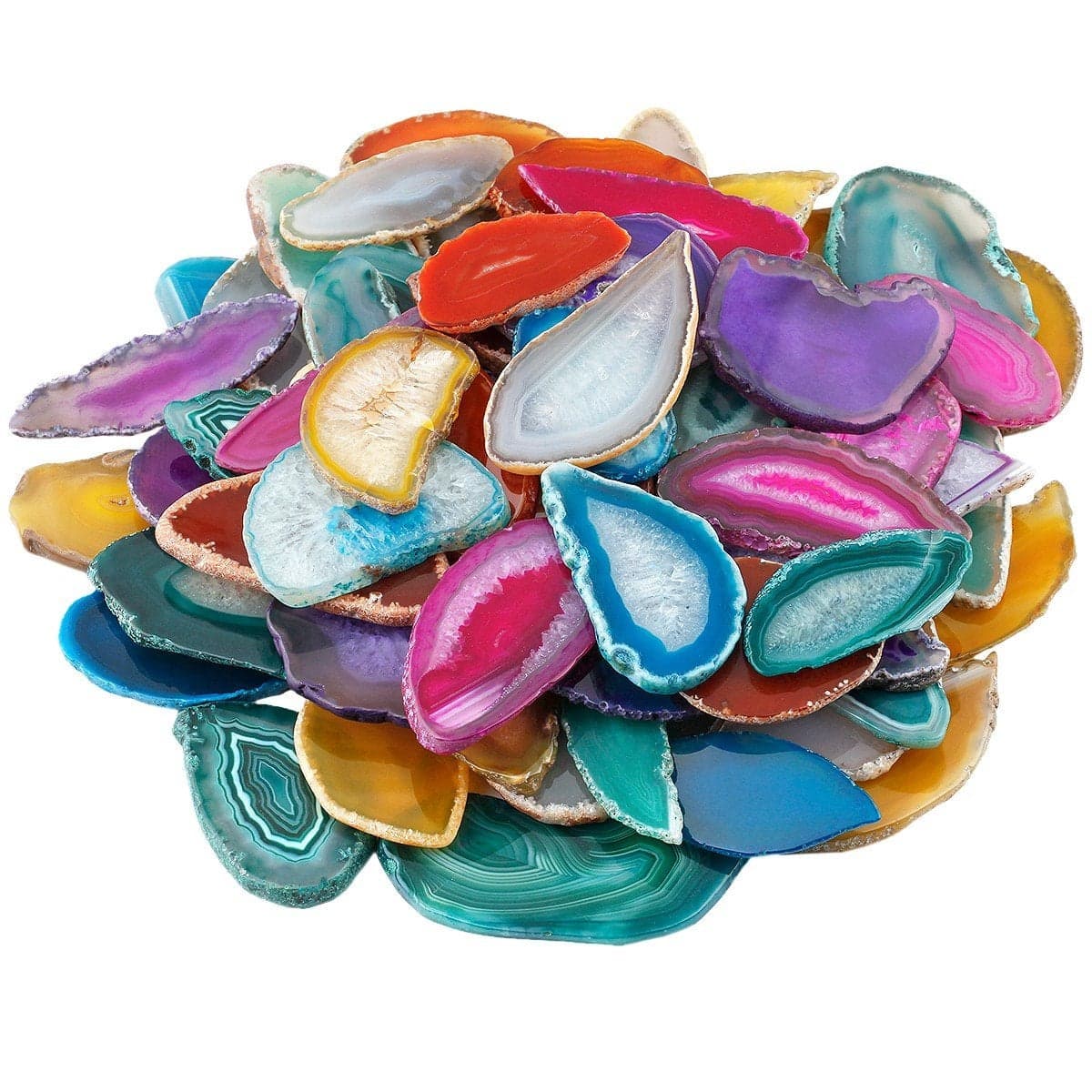 mookaitedecor Polished Agate Light Table SlicesGeode Agate Slab Cards Pack of 12