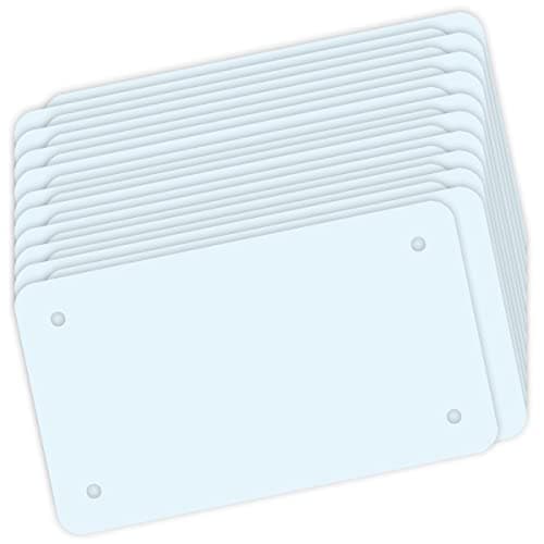 Simplee Signage 4"x7" Blank White Motorcycle License Plate - Perfect for Custom Vinyl Designs and Business Use DIY & DTF Projects 20 (Twenty)