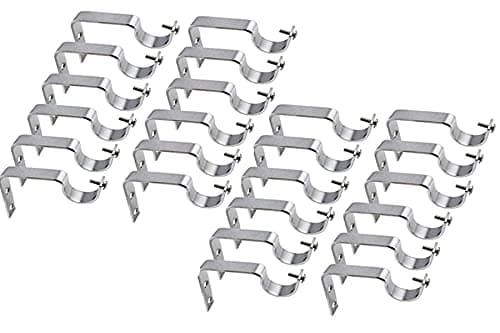 HYDUR Stainless Steel Curtain SupportCenter Support 4x16 Silver Pack of 24