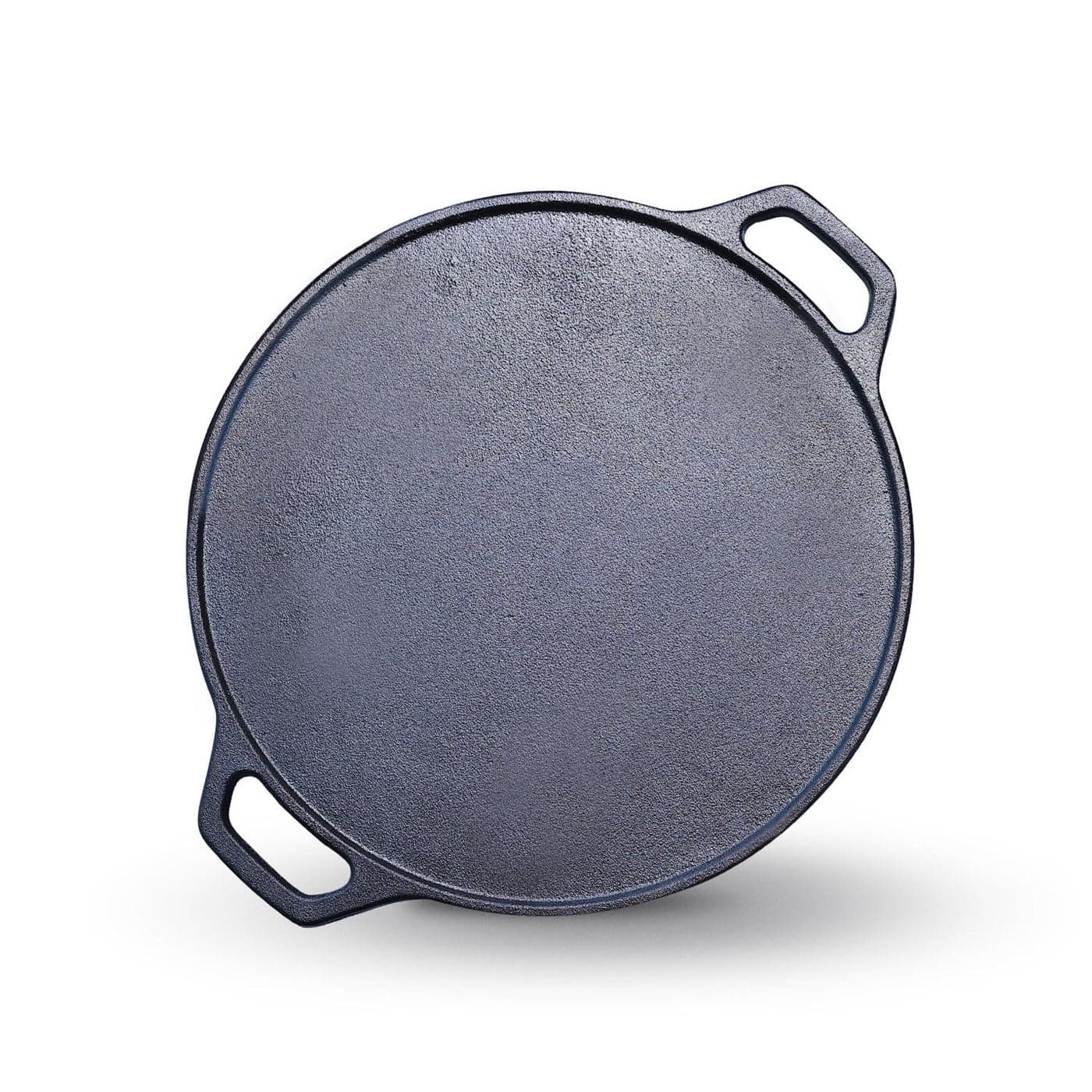 Kichera Pre Seasoned Double Loop Handle Cast Iron Dosa Tawa Roti Pan12Inch NonStick Cookware 30cm Diameter 3kg Weight Induction Friendly Pure ToxinFree