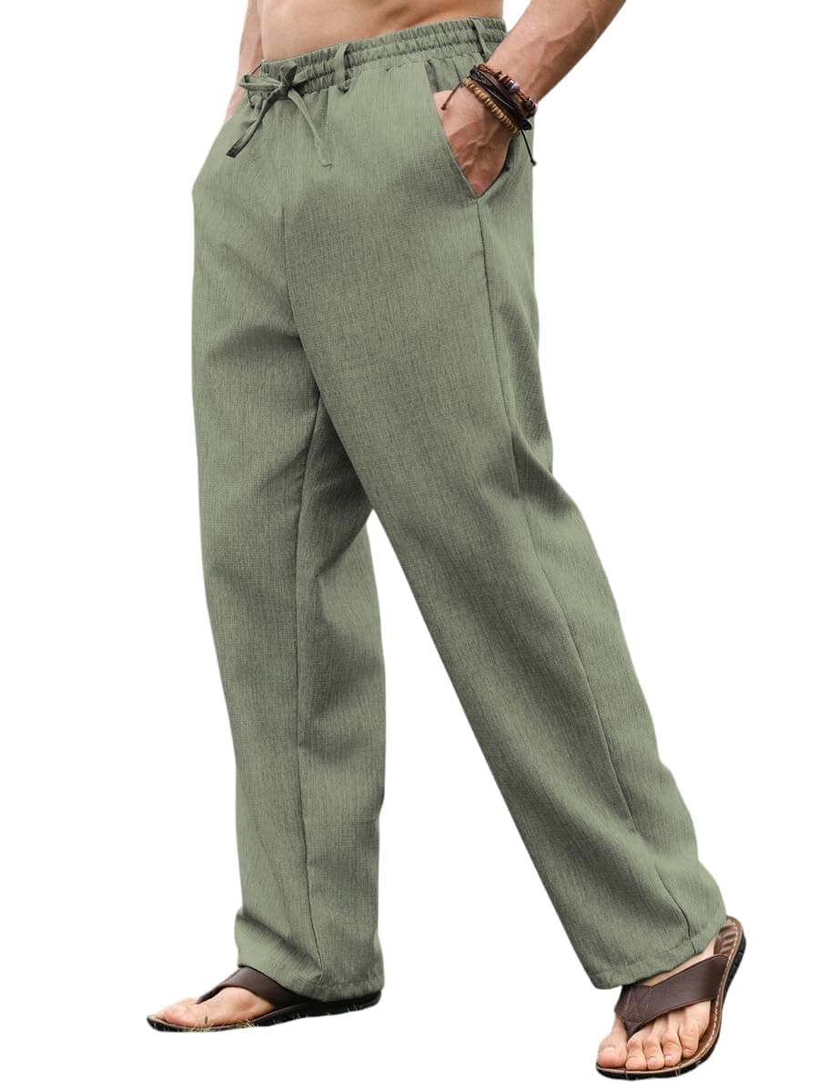 JVX Men Trouser || Lilen Trouser for Men || Lilen Pant (TROUSER-08) (in, Numeric, 36, Olive)