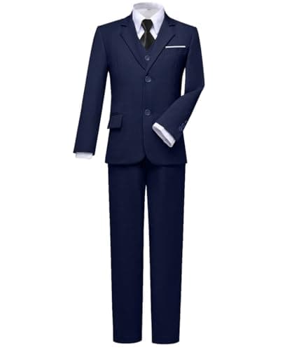 Boys Suit Ring Bearer Outfit for Boy First Communion Kids Navy Suits Size 12