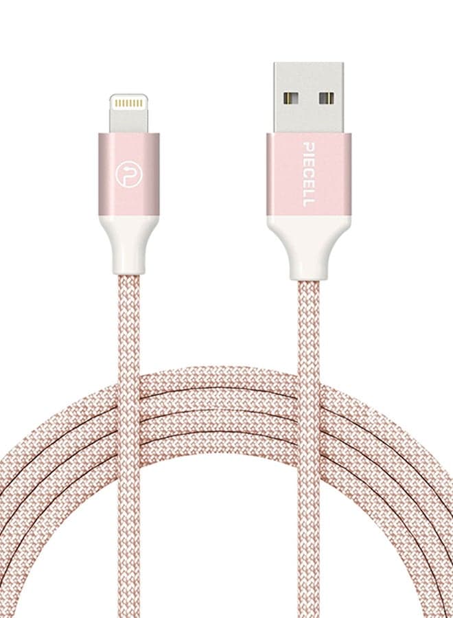 MFI Lightning Braided Cable For Apple iPhone/iPad Rose Gold