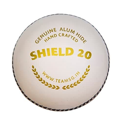 SG Leather Cricket Balls Shield 20 (White)