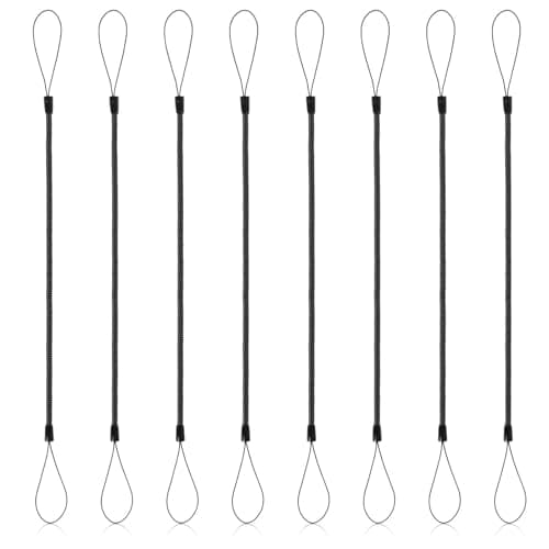 8 PCS Elastic Lanyard Tether Retractable Spring Coil Strap Pens Coil Spring Straps Touch Pens Plastic Coil Spring Leash Stylus Lanyard Cord for Tethering Touch Pens to Touchscreen (11.8in)