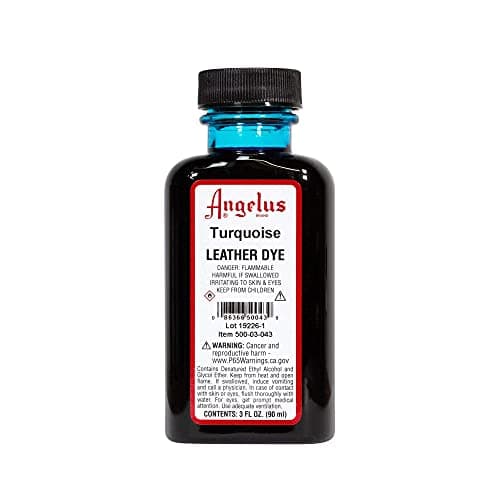 Angelus Leather Dye, 3 oz, Turquoise, 3 fl oz (90 ml)