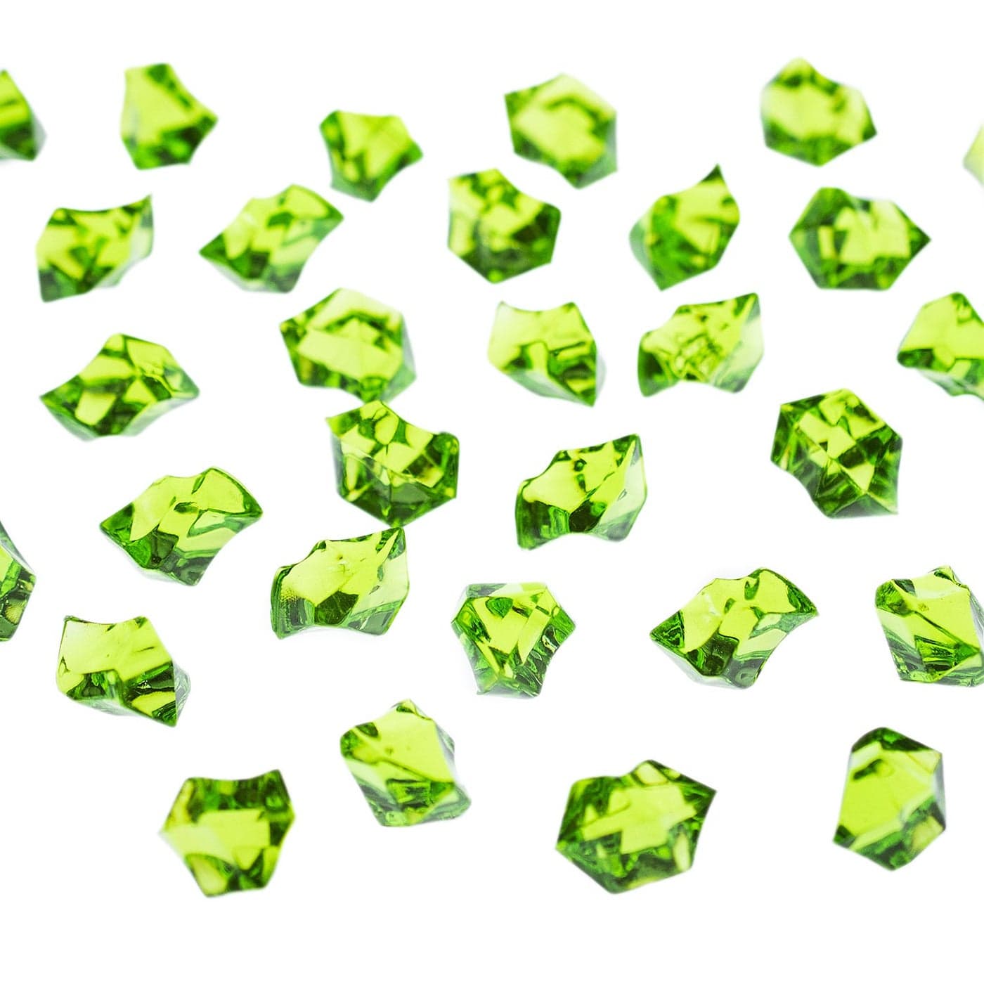 Super Z Outlet 120 Pack Acrylic Color Ice Rock Crystals Treasure Gems for Table Scatters Home Vase Fillers Event Wedding Arts Crafts Birthday Decoration Favor 1 InchApple Green