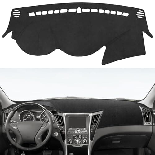 YOJOJOCO Dash Cover for Hyundai Sonata 2014 2013 2012 2011 Accessories Flannel Dashboard Cover Dash Mat Center Console Cover Sunshield Protector Pad